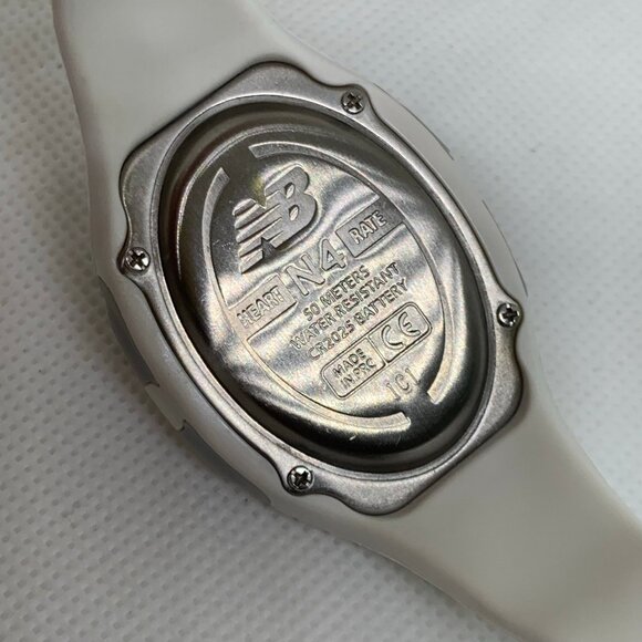 New Balance N4 Quartz Digital Unisex Watch white tone 35mm 50MWR  running - Picture 7 of 7